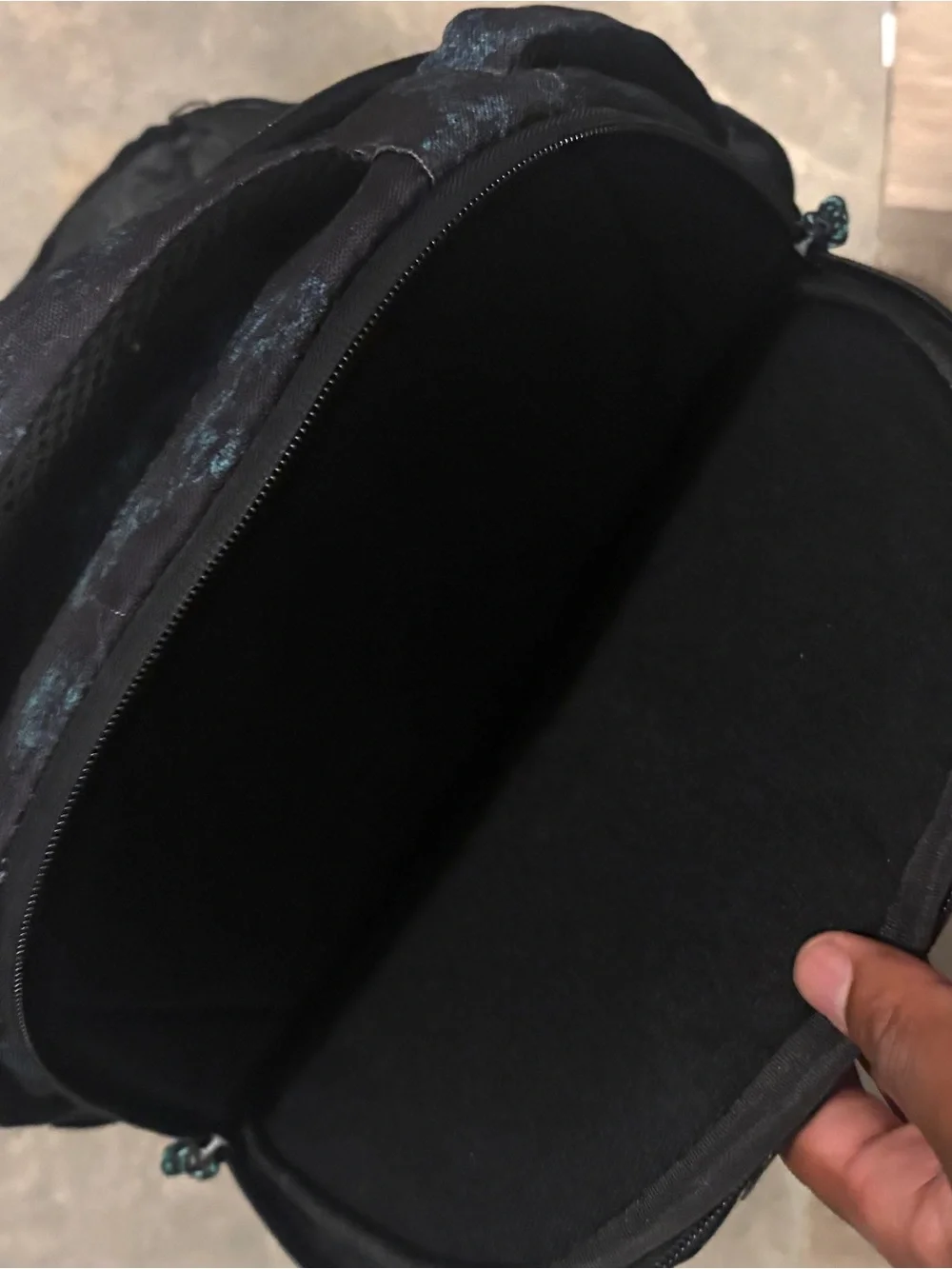 Men's Navy & Teal Patterned Backpack - Everyday Commuter Pack